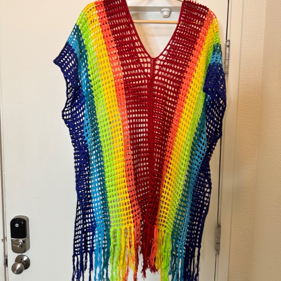 Women Crochet Sexy Coverup for Swimwear Women Summer Outfit Knitted Fishnet Top - Picture 11 of 11